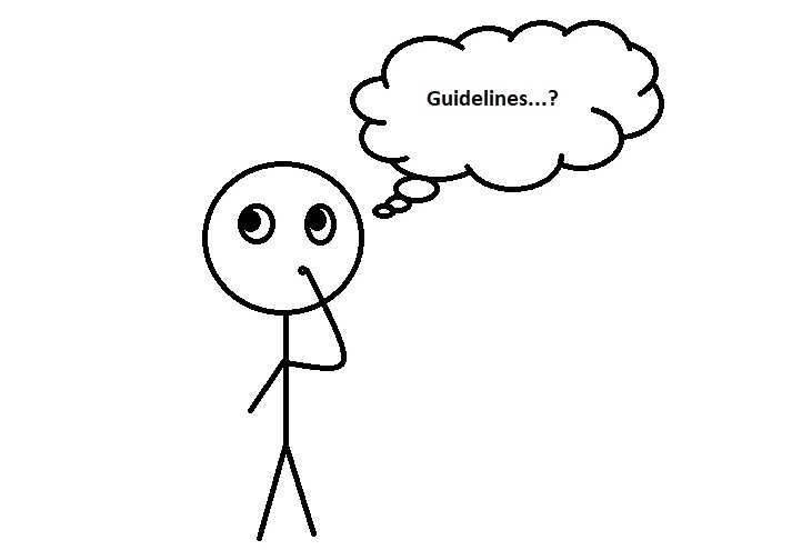 A stick figure pondering about accessibility guidelines